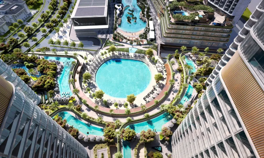 1BR Type A | Lagoon & Community View | 58.82 m² | AED 1.595M | Skyvue Solair