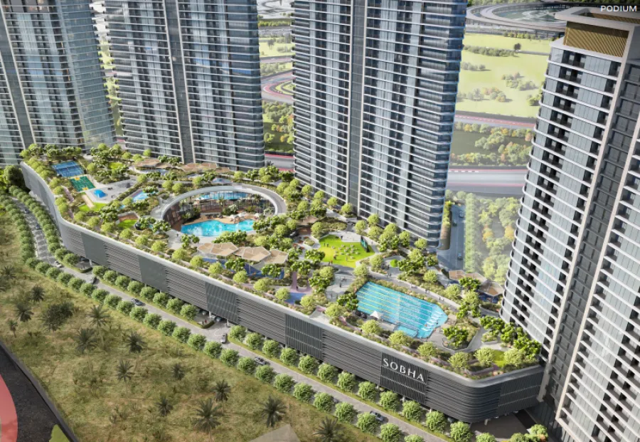 Solis Tower A – 3 Bed Type A | 180° Sports City & Community Views | With Maid Room
